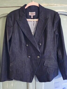 Chelsea Denim Look Blazer NWT Size L